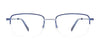 EasyClip EC593 Eyeglasses with Clip-on Sunglasses | Size 51 / Blue & Light Blue
