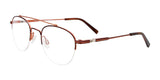 EasyClip EC594 Eyeglasses with Clip-on Sunglasses Brown & Copper