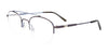 EasyClip EC594 Eyeglasses with Clip-on Sunglasses | Size 48 / Grey & Light Blue