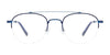 EasyClip EC594 Eyeglasses with Clip-on Sunglasses | Size 48 / Blue & Light Blue