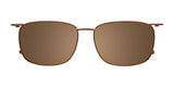 The EasyClip EC595 eyeglasses with clip-on polarized sunglasses, offered by EasyClip in size 52, feature thin metal frames against a white background for effective glare reduction.