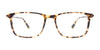 EasyClip EC595 Eyeglasses with Clip-on Sunglasses | Size 52 / Demi Blue