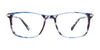 EasyClip EC595 Eyeglasses with Clip-on Sunglasses | Size 52 / Demi Blue
