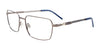 EasyClip EC596 Eyeglasses with Clip-on Sunglasses | Size 58 / Satin Grey/Blue