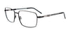 EasyClip EC596 Eyeglasses with Clip-on Sunglasses | Size 58 / Satin Black/Steel
