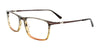 EasyClip EC597 Eyeglasses with Clip-on Sunglasses | Size 54 / Khaki Gradient/Grey