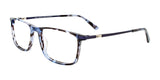 EasyClip EC597 Eyeglasses with Clip-on Sunglasses Blue Tortoise / Blue