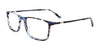 EasyClip EC597 Eyeglasses with Clip-on Sunglasses | Size 54 / Blue Tortoise/Blue