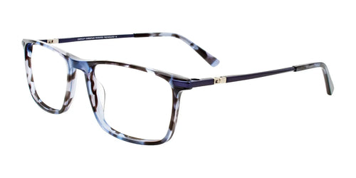 EasyClip EC597 Eyeglasses with Clip-on Sunglasses / Size 54 / Blue Tortoise / Blue