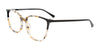 EasyClip EC598 Eyeglasses with Clip-on Sunglasses | Size 54 / Khaki Multicolor & Black/Black