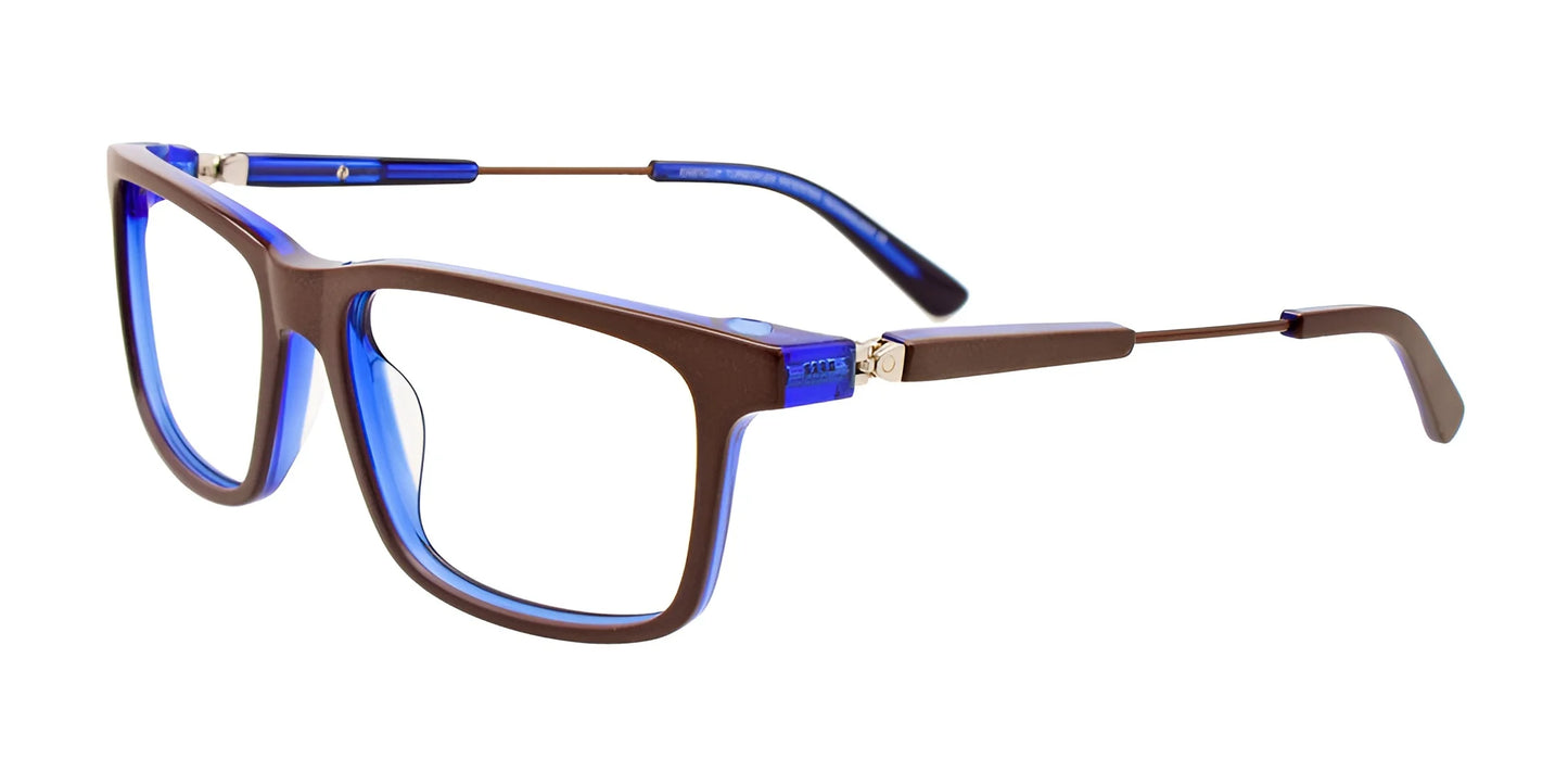 EasyClip EC599 Eyeglasses Brown Matt & Cryst Blue / Brown Matt & Cryst Blue