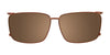 EasyClip EC599 Eyeglasses with Clip-on Sunglasses | Size 50 / Brown Matt & Cryst Blue/Brown Matt & Cryst Blue