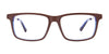 EasyClip EC599 Eyeglasses with Clip-on Sunglasses | Size 50 / Brown Matt & Cryst Blue/Brown Matt & Cryst Blue
