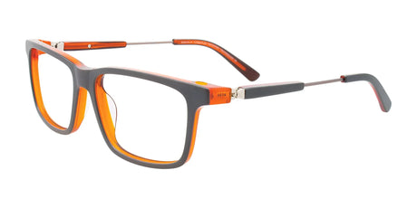 EasyClip EC599 Eyeglasses with Clip-on Sunglasses Matt Grey & Cryst Orange / Matt Grey & Cryst Orange