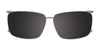 EasyClip EC599 Eyeglasses with Clip-on Sunglasses | Size 50 / Brown Matt & Cryst Blue/Brown Matt & Cryst Blue
