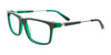 EasyClip EC599 Eyeglasses with Clip-on Sunglasses | Size 50 / Matt Black & Cryst Green/Matt Black & Cryst Green