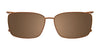 EasyClip EC600 Eyeglasses with Clip-on Sunglasses | Size 53 / Brown & Grey & Lt Brown