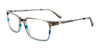 EasyClip EC600 Eyeglasses with Clip-on Sunglasses | Size 53 / Grey & Blue & Lt Grey
