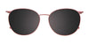 EasyClip EC601 Eyeglasses with Clip-on Sunglasses | Size 52 / Crystal Lilac/Crystal Lilac