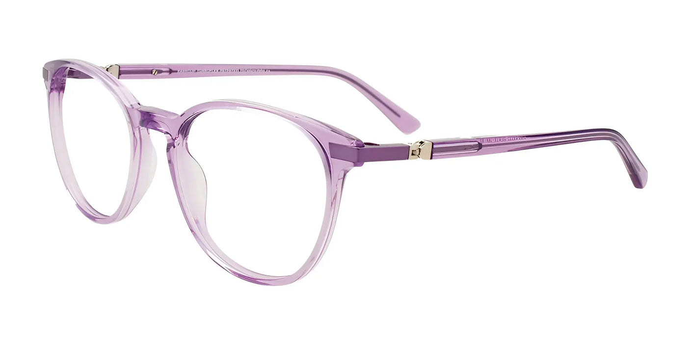 EasyClip EC601 Eyeglasses with Clip-on Sunglasses Crystal Lilac / Crystal Lilac