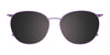 EasyClip EC601 Eyeglasses with Clip-on Sunglasses | Size 52 / Crystal Lilac/Crystal Lilac