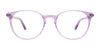 EasyClip EC601 Eyeglasses with Clip-on Sunglasses | Size 52 / Crystal Lilac/Crystal Lilac