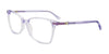 EasyClip EC602 Eyeglasses with Clip-on Sunglasses | Size 55 / Crystal Light Lilac/Crystal Light Lilac