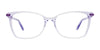 EasyClip EC602 Eyeglasses with Clip-on Sunglasses | Size 55 / Crystal Light Blue/Crystal Light Blue