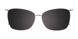 A pair of EasyClip EC602 eyeglasses with sleek, black-lensed polarized clip-on sunglasses and thin metal frames.