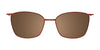 EasyClip EC604 Eyeglasses with Clip-on Sunglasses | Size 50 / Red & Light Lilac
