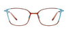 EasyClip EC604 Eyeglasses with Clip-on Sunglasses | Size 50 / Red & Light Lilac