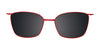 EasyClip EC604 Eyeglasses with Clip-on Sunglasses | Size 50 / Red & Light Lilac