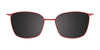 EasyClip EC604 Eyeglasses with Clip-on Sunglasses | Size 50 / Red & Light Lilac