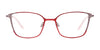 EasyClip EC604 Eyeglasses with Clip-on Sunglasses | Size 50 / Red & Light Lilac