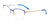 EasyClip EC605 Eyeglasses with Clip-on Sunglasses | Size 49 / Blue & Pnk Gold/Blue Pnk Gold