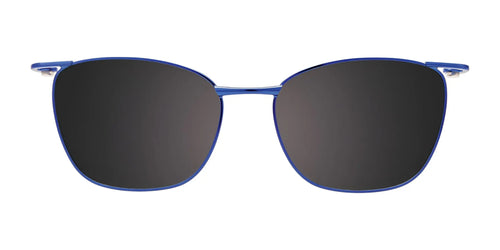 EasyClip EC605 Eyeglasses with Clip-on Sunglasses / Size 49 / Blue & Pnk Gold/Blue Pnk Gold