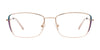 EasyClip EC607 Eyeglasses with Clip-on Sunglasses | Size 50 / Lt Brown & Spar Blue & Purple