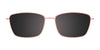 EasyClip EC607 Eyeglasses with Clip-on Sunglasses | Size 50 / Lt Brown & Spar Blue & Purple