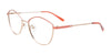 EasyClip EC608 Eyeglasses with Clip-on Sunglasses | Size 53 / Coral & Pink Gold