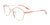 EasyClip EC608 Eyeglasses with Clip-on Sunglasses | Size 53 / Coral & Pink Gold
