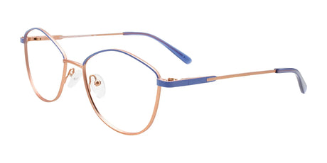 EasyClip EC608 Eyeglasses with Clip-on Sunglasses Blue & Light Copper