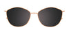 EasyClip EC608 Eyeglasses with Clip-on Sunglasses | Size 53 / Blue & Light Copper