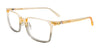 EasyClip EC609 Eyeglasses with Clip-on Sunglasses | Size 55 / Sand & Slate Grey Transparent