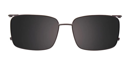 EasyClip EC609 Eyeglasses with Clip-on Sunglasses / Size 55 / Sand & Slate Grey Transparent