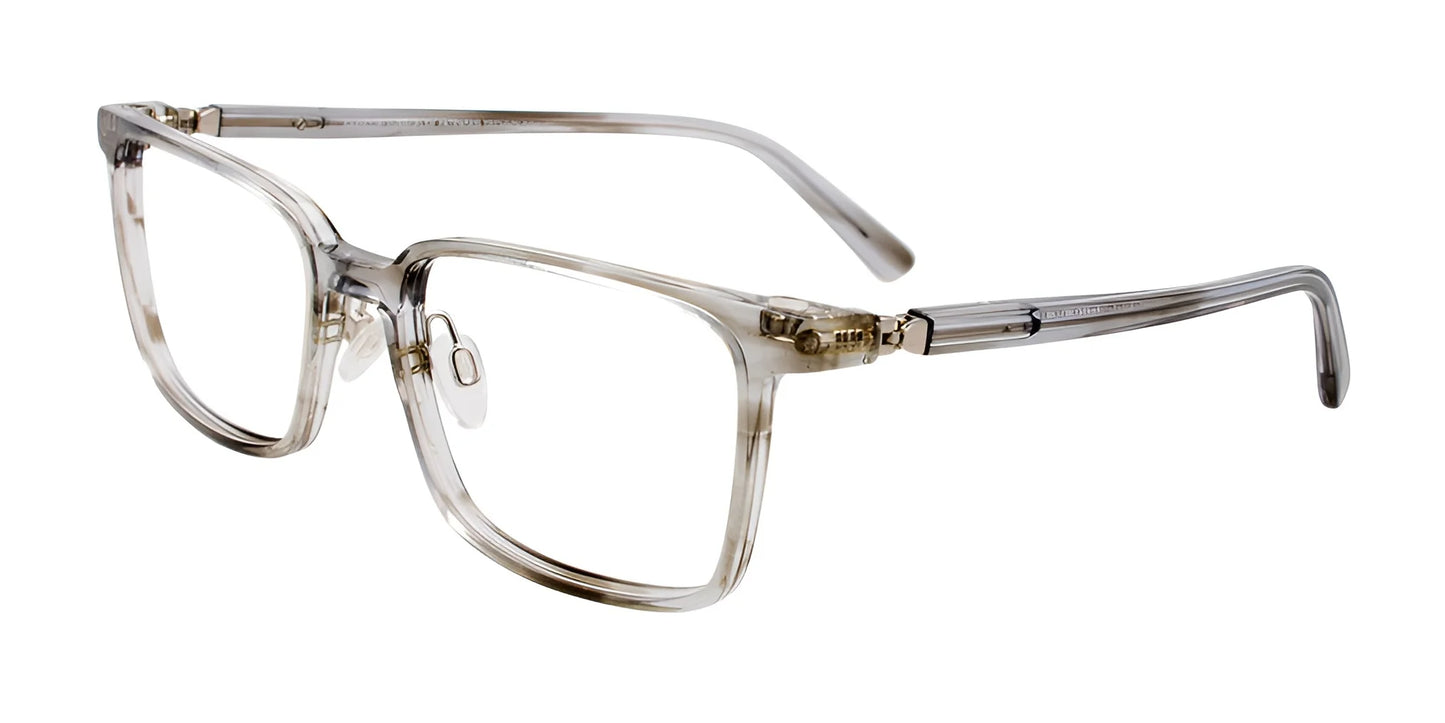 EasyClip EC609 Eyeglasses with Clip-on Sunglasses Slate Grey Transparent