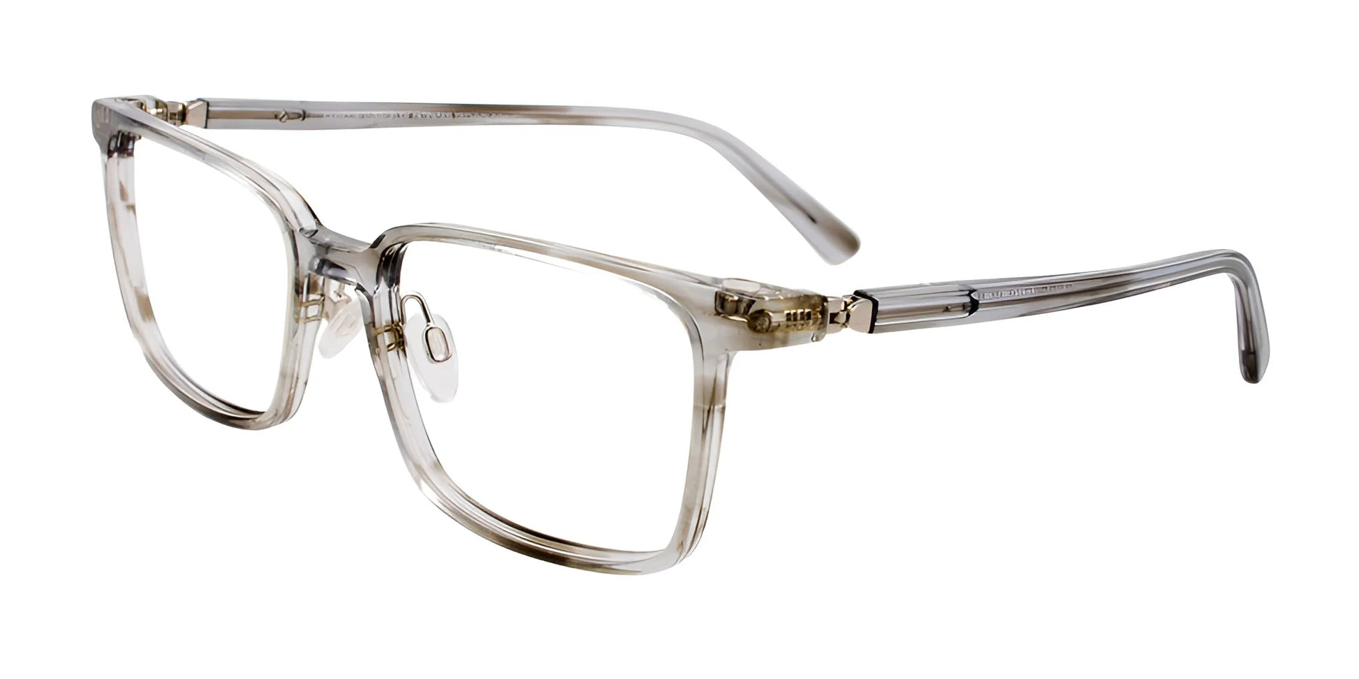 EasyClip EC609 Eyeglasses with Clip-on Sunglasses Slate Grey Transparent