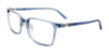 EasyClip EC609 Eyeglasses with Clip-on Sunglasses | Size 55 / Sky Blue Transparent