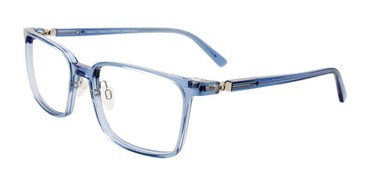 EasyClip EC609 Eyeglasses with Clip-on Sunglasses Sky Blue Transparent