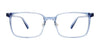 EasyClip EC609 Eyeglasses with Clip-on Sunglasses | Size 55 / Sand & Slate Grey Transparent