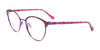 EasyClip EC610 Eyeglasses with Clip-on Sunglasses | Size 50 / Red & Purple